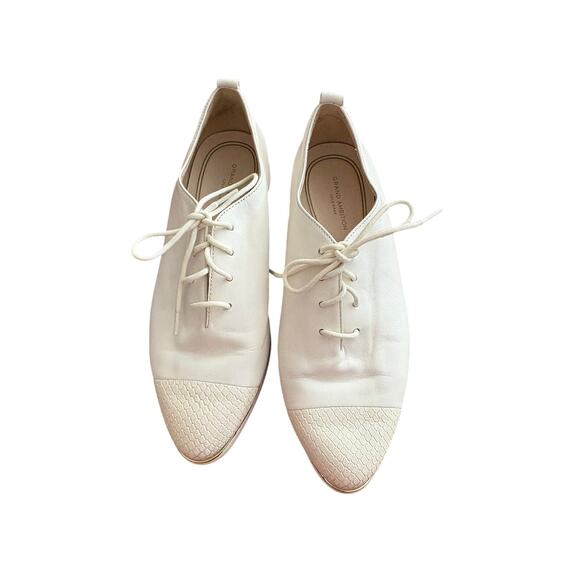 Cole Haan Grand Ambition Lace-Up Flats Women’s 8 White Leather - Picture 6 of 8